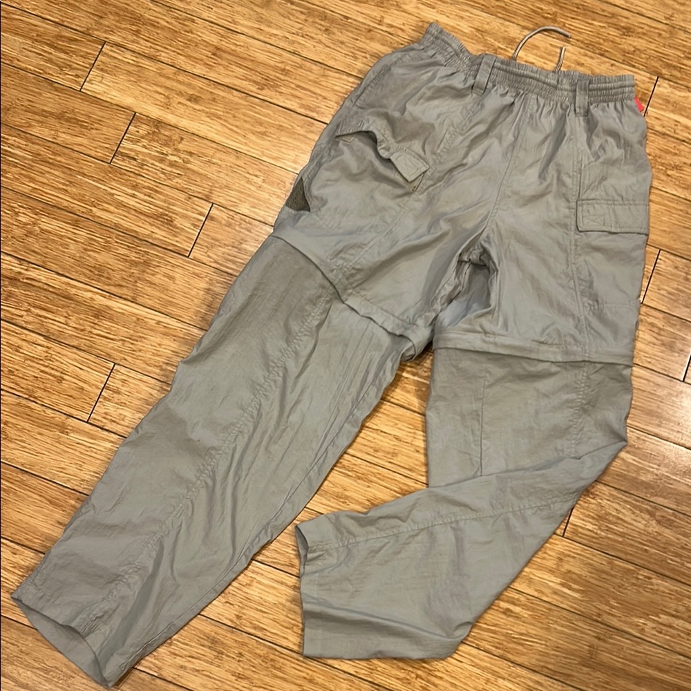 Columbia Gray Cargo Pants Shorts Swim Trunks All in One Lightweight Gorpcore